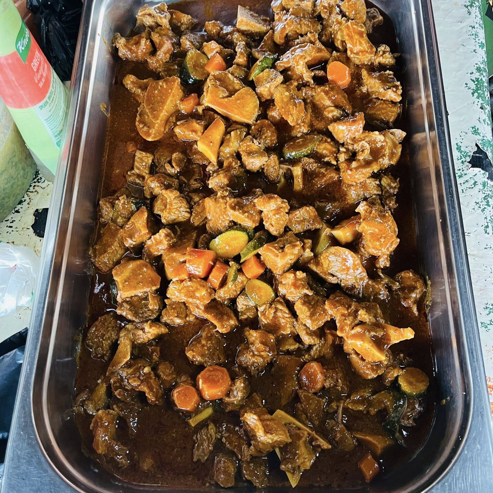 Beef curry tray