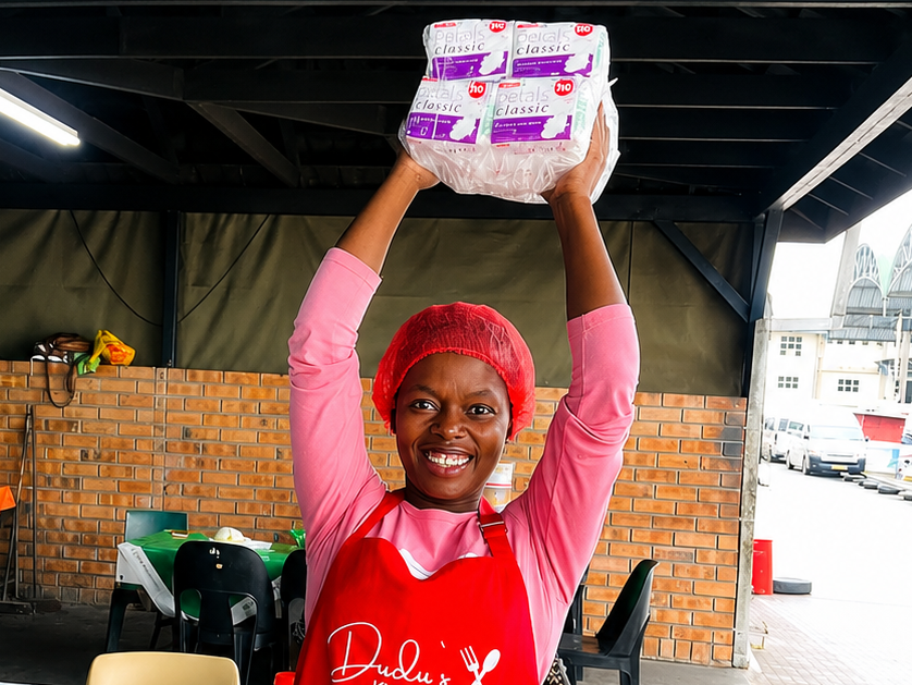 Dudu's Kitchen Foundation sanitary pads donation support